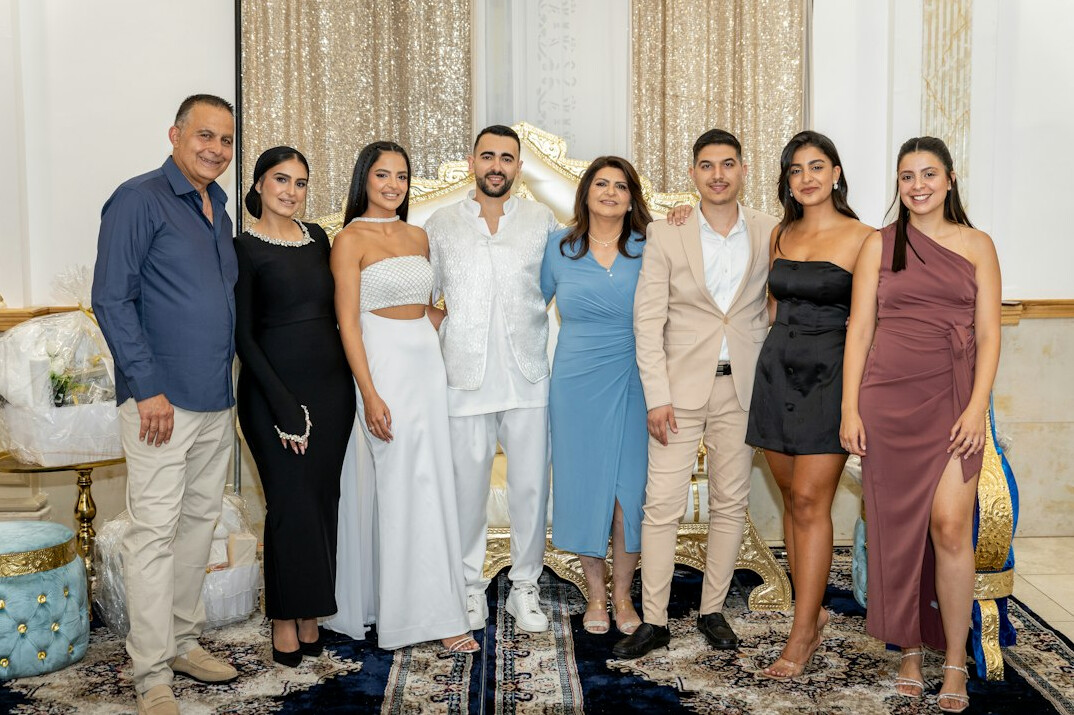group of celebrities posing