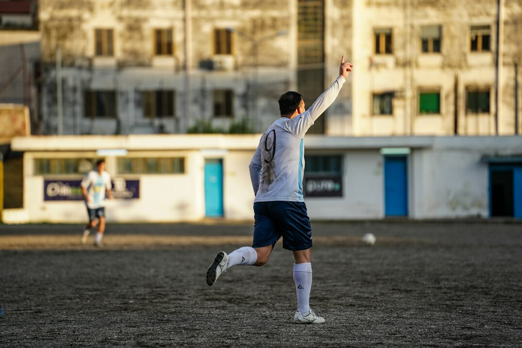 soccer player goal celebration